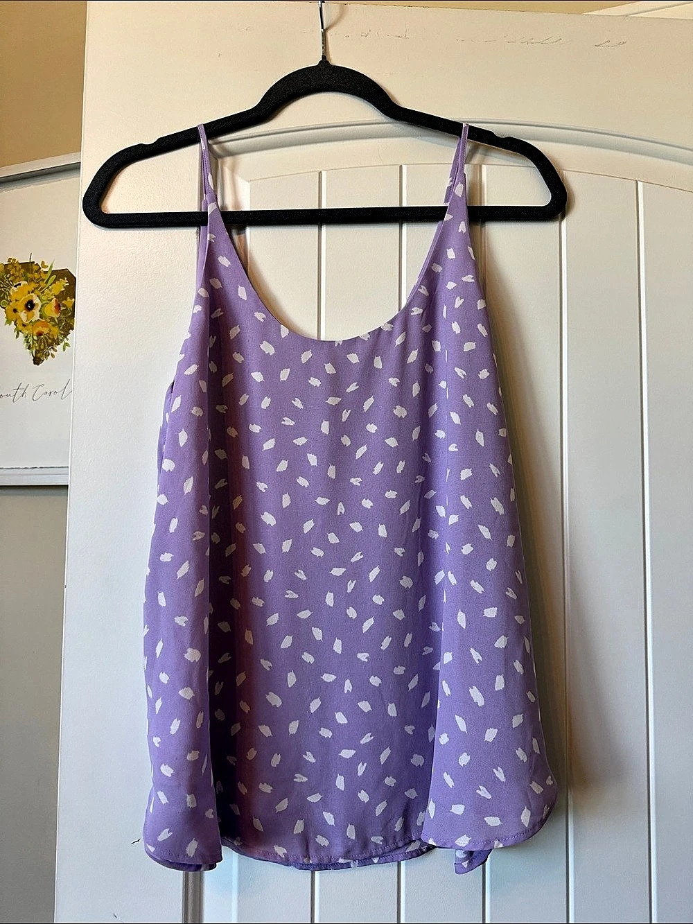 LOFT Abstract Print Tank Top in Purple Size Medium Like New